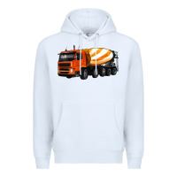 White cement truck Premium Hoodie - Artiststas
