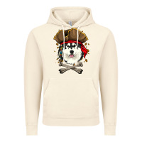 Vintage Artic alaskan malamute pirate dog halloween Vintage Hoodie - linhVisuals