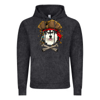 Vintage Black alaskan malamute pirate dog halloween Vintage Hoodie - linhVisuals