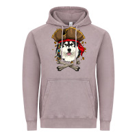 Vintage Zinc alaskan malamute pirate dog halloween Vintage Hoodie - linhVisuals