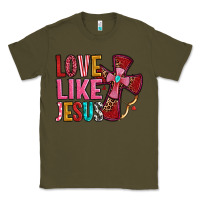 Army Green love like jesus Classic Tee - OliviaCreatesArt