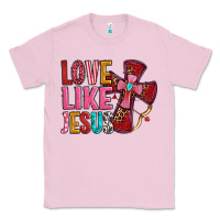 Bubblegum Pink love like jesus Classic Tee - OliviaCreatesArt