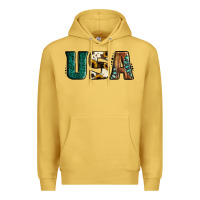 Antique Gold usa basic bold font western Premium Hoodie - Jasminsmagicworld
