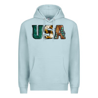 Blue Mist usa basic bold font western Premium Hoodie - Jasminsmagicworld