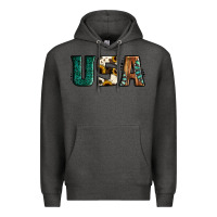 Charcoal Heather usa basic bold font western Premium Hoodie - Jasminsmagicworld