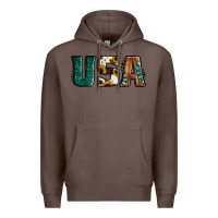 Coffee usa basic bold font western Premium Hoodie - Jasminsmagicworld