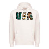 Pale Pink usa basic bold font western Premium Hoodie - Jasminsmagicworld