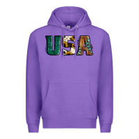 Purple usa basic bold font western Premium Hoodie - Jasminsmagicworld