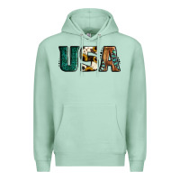 Seafoam usa basic bold font western Premium Hoodie - Jasminsmagicworld