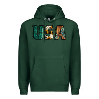 Sports Green usa basic bold font western Premium Hoodie - Jasminsmagicworld