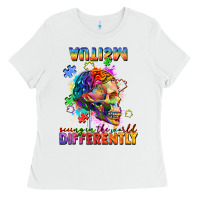 White Autism seeing in the world differently Ladies Tee - FaDigitalArtStudio
