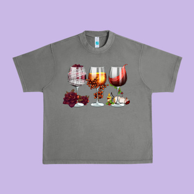 Hallothanksmas Halloween Thanksgiving  Christmas Wine Urban Heavy Tee Designed By Fadigitalartstudio