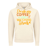 Vintage Artic drinking coffee watching birds funny Vintage Hoodie - linhVisuals
