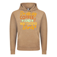 Vintage Coffee drinking coffee watching birds funny Vintage Hoodie - linhVisuals
