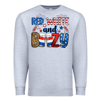 Heather Grey red white and boozy Premium Sweatshirt - RanaPortraitStore