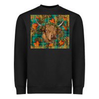 Black Western Fall Cow Heavyweight Sweatshirt - RanaPortraitStore