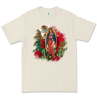 Bone Our Lady Of Guadalupe Mexican Flag Cactus Roses Premium Tee - FaDigitalArtStudio