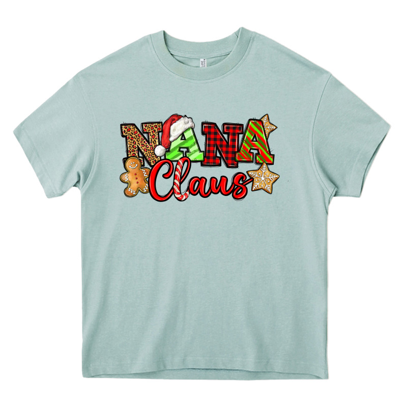 Nana Claus Christmas Lights And Gifts Mother's Day Heavy Core Tee by HowdyJamesFarm | Teevron