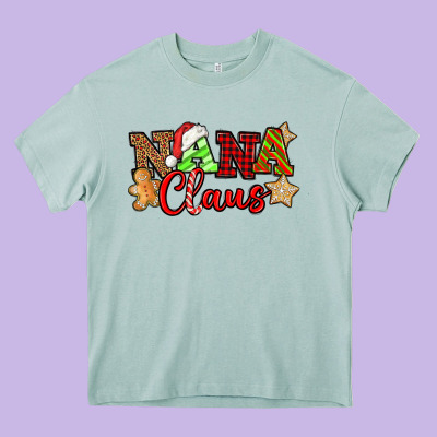 Nana Claus Christmas Lights And Gifts Mother's Day Heavy Core Tee Designed By Howdyjamesfarm