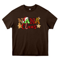 Chocolate Brown Nana Claus Christmas Lights And Gifts mother's day Heavy Core Tee - HowdyJamesFarm