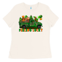 Bone feeling lucky with gnomes on truck Ladies Tee - FaDigitalArtStudio