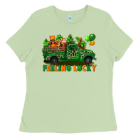 Matcha feeling lucky with gnomes on truck Ladies Tee - FaDigitalArtStudio