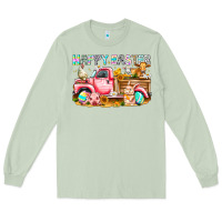Matcha Happy Easter Animal Farm Truck Long Sleeve Tee - CowhideDigitalArt