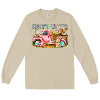 Mushroom Happy Easter Animal Farm Truck Long Sleeve Tee - CowhideDigitalArt