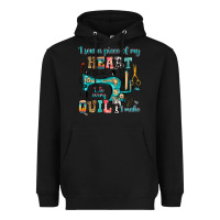 Black i sew a piece of my heart into every quilt i make Heavyweight Hoodie - RanaPortraitStore