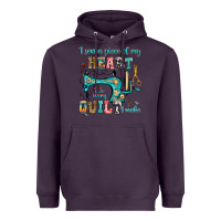 Plum i sew a piece of my heart into every quilt i make Heavyweight Hoodie - RanaPortraitStore