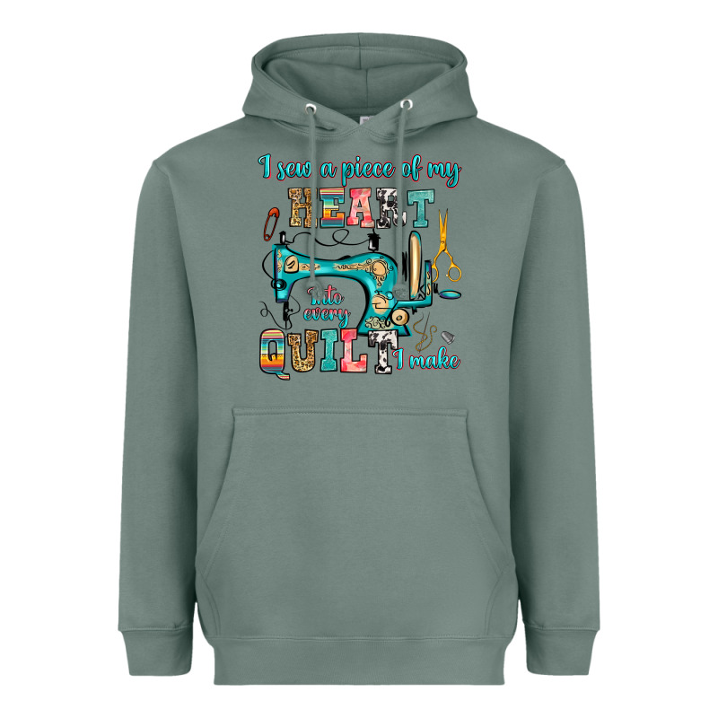 I Sew A Piece Of My Heart Into Every Quilt I Make Heavyweight Hoodie by RanaPortraitStore | Teevron