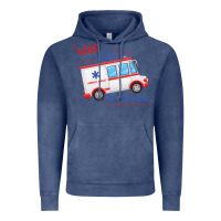 Vintage Denim emt paramedic wee woo ambulance boo Vintage Hoodie - linhVisuals