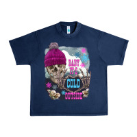 Navy skeleton baby it's cold outside Urban Heavy Tee - FaDigitalArtStudio