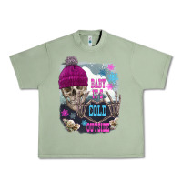 Oil Green skeleton baby it's cold outside Urban Heavy Tee - FaDigitalArtStudio