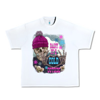 White skeleton baby it's cold outside Urban Heavy Tee - FaDigitalArtStudio