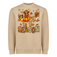 Tis' The Season Fall Heifer Coffee Cups Heavyweight Sweatshirt | Teevron