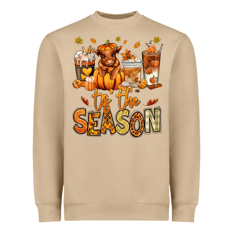 Tis' The Season Fall Heifer Coffee Cups Heavyweight Sweatshirt by RanaPortraitStore | Teevron