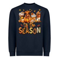 Navy Tis' the season Fall Heifer coffee cups Heavyweight Sweatshirt - RanaPortraitStore