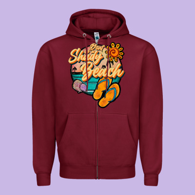 Dont Be A Shady Beach Zipper Hoodie Designed By Jahusdesignshop