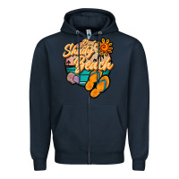 Navy dont be a shady beach Zipper Hoodie - JahusDesignShop