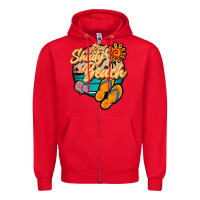 Red dont be a shady beach Zipper Hoodie - JahusDesignShop