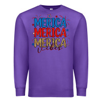 Purple merica merica merica vibes Premium Sweatshirt - RanaPortraitStore