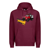Burgundy snow plow Premium Hoodie - Artiststas
