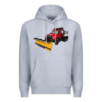 Heather Grey snow plow Premium Hoodie - Artiststas