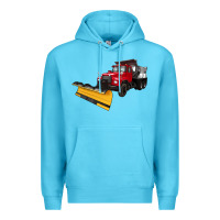 Ocean Blue snow plow Premium Hoodie - Artiststas