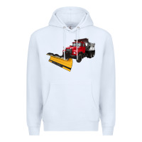 White snow plow Premium Hoodie - Artiststas