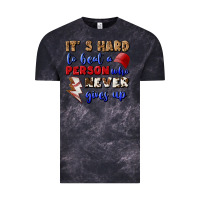 Cloud Black It's Hard To Beat A Person Who Never Gives Up Vintage Tee - BundleAndBundleShop