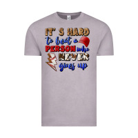 Vintage Zinc It's Hard To Beat A Person Who Never Gives Up Vintage Tee - BundleAndBundleShop