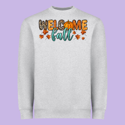 Welcome Fall Heavyweight Sweatshirt Designed By Ranaportraitstore
