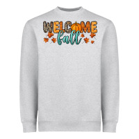 Heather Grey Welcome Fall Heavyweight Sweatshirt - RanaPortraitStore